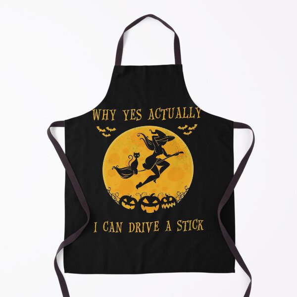 Item preview, Why Yes Actually I Can Drive a Stick Halloween Witch & Cat designed and sold by ACHRAF877.