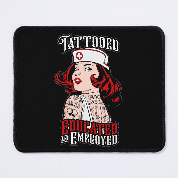 Item preview, Tattooed Nurse Educated And Employed Vintage Pop Art Girl designed and sold by GrandeDuc.