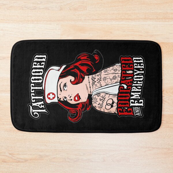 Item preview, Tattooed Nurse Educated And Employed Vintage Pop Art Girl designed and sold by GrandeDuc.