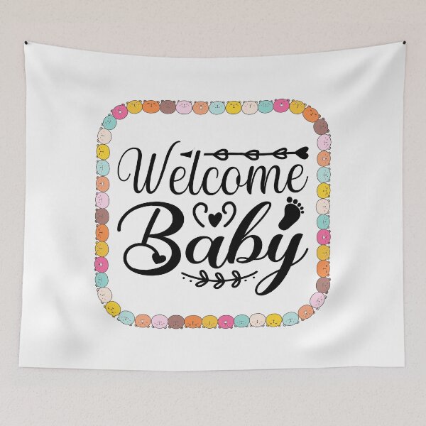 Item preview, Quote "Welcome baby" - mom's quotes, inspiring sentences, lifestyle designed and sold by AdvanceDesign.