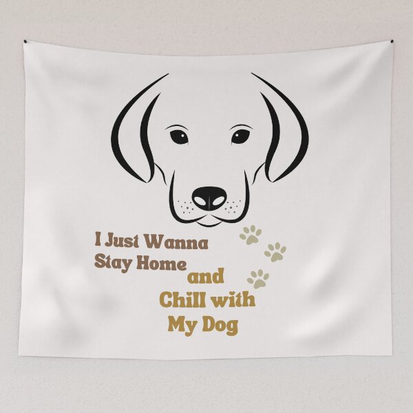Item preview, I just wanna stay home and chill with My Dog - funny dog designed and sold by drawing-valley.