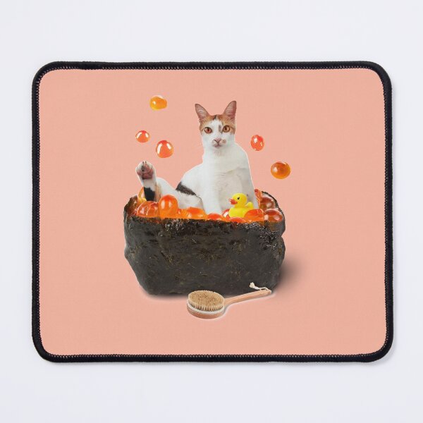Item preview, Cat Bathing in Luxurious Salmon Caviar | Sushi Cat designed and sold by leBoosh-Designs.