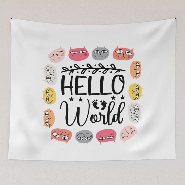Item preview, Quote "Hello world" - mom's quotes, inspiring sentences, lifestyle designed and sold by AdvanceDesign.