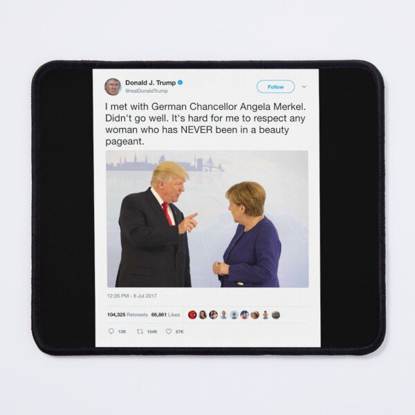Item preview, Donald Trump Tweet - Angela Merkel Premium | Perfect Gift designed and sold by coraobpat.
