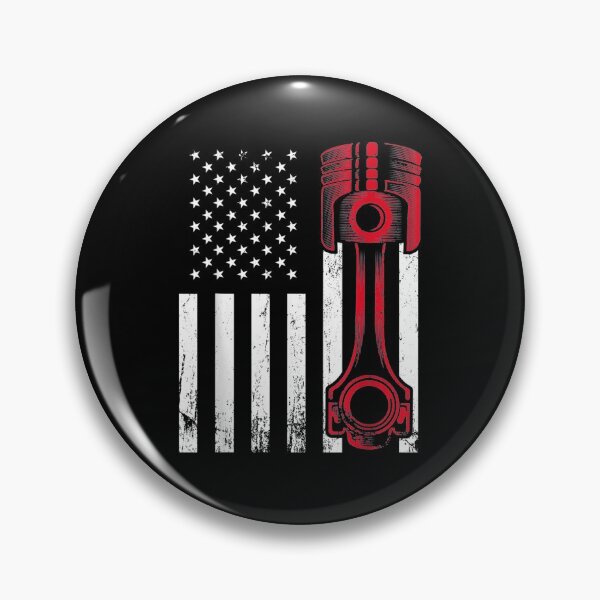 Item preview, Car Enthusiast American Flag Piston Muscle Car designed and sold by RomishiAurra.