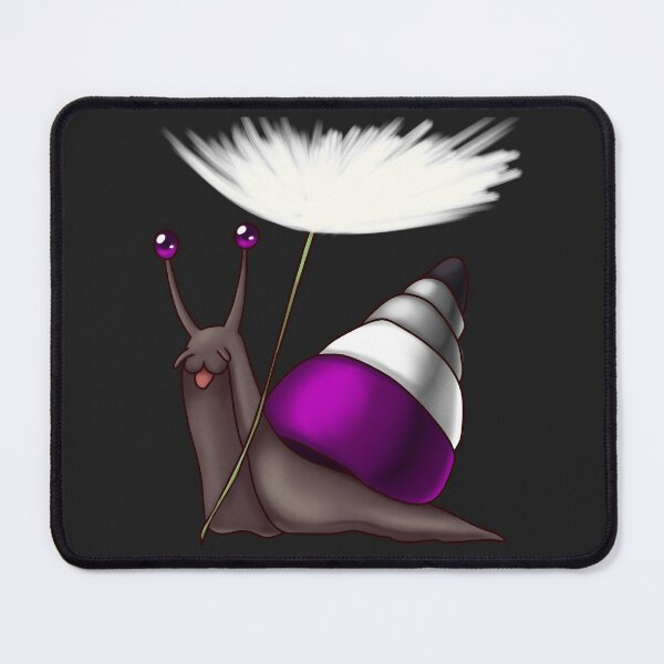 Item preview, Asexual Pride Snail with Dandelion Seed designed and sold by PrideSnails.