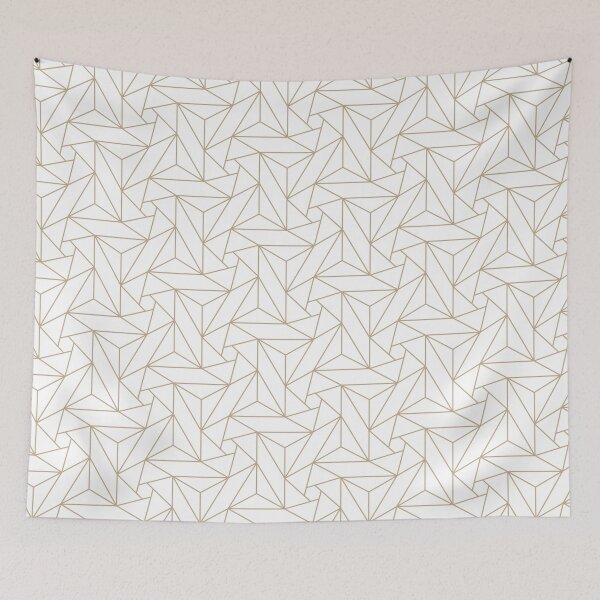 Aperçu de l'œuvre Tan and White Mosaic Shape Pattern Pairs HGTV 2022 Trending Color Whole Wheat HGSW2186 - Colour Trends - Hue - Shade créée et vendue par ColorOfTheYears.