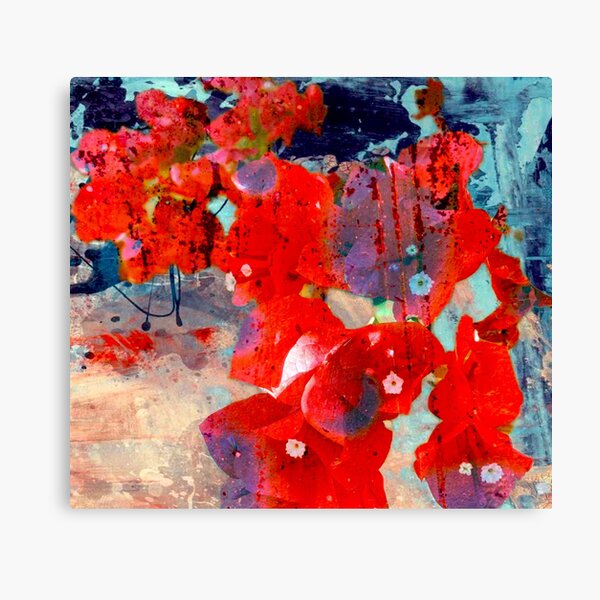 Bougainvillea Abstracted Canvas Print
