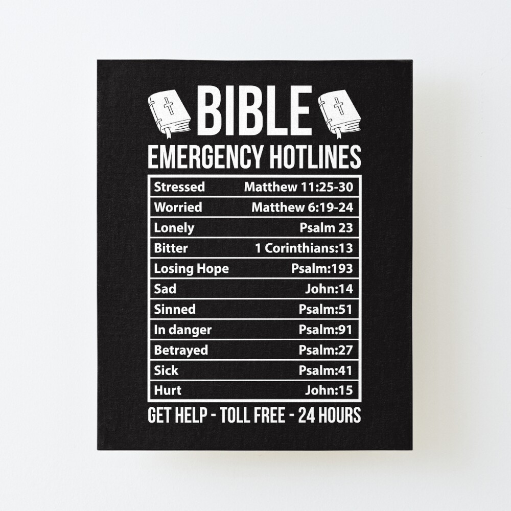 Bible Emergency Hotline Funny Number Chriatian tee Art Bible Emergency Hotline Funny Number Chriatian tee Art