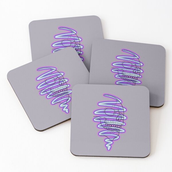 Item preview, Purple neon skull designed and sold by BV-creas.