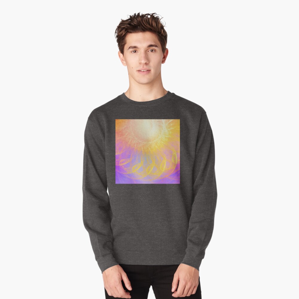 Sunny #Fractal Art Pullover Sweatshirt