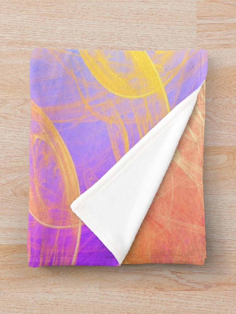 Alternate view of Sunny #Fractal Art Throw Blanket