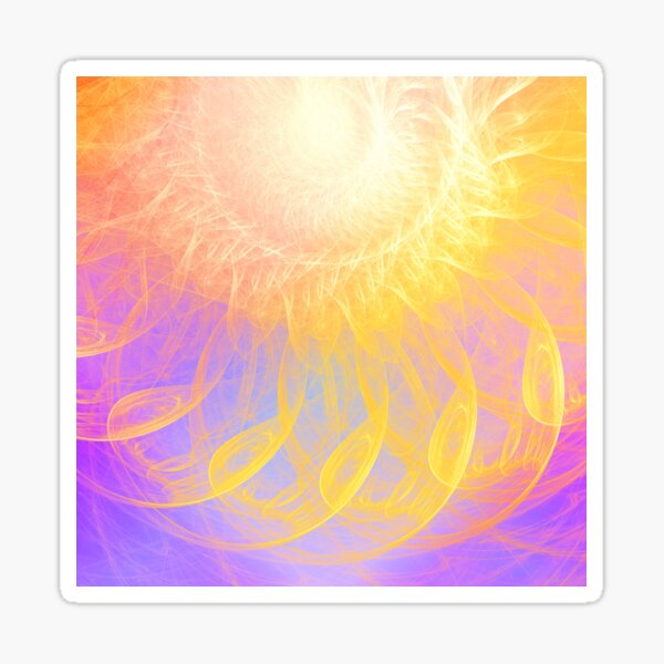 Sunny #Fractal Art Sticker