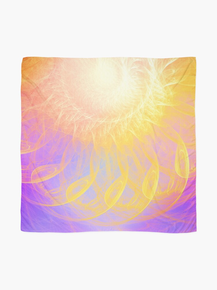 Alternate view of Sunny #Fractal Art Scarf