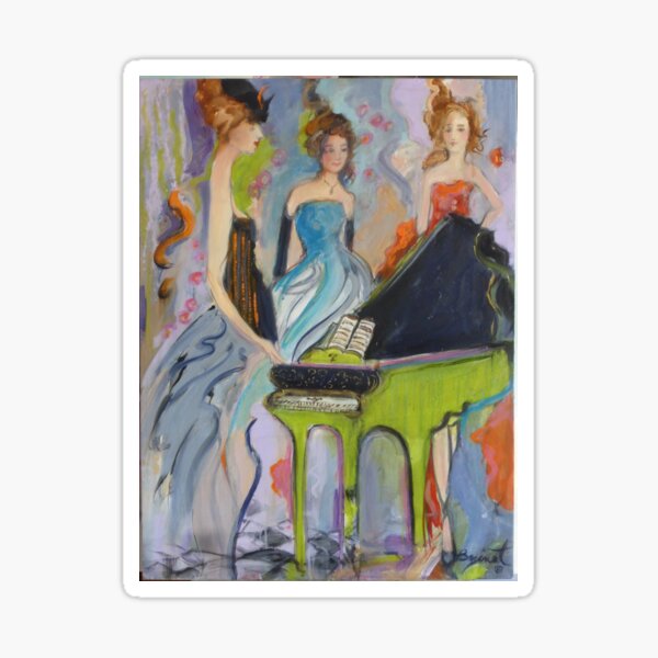 The Green Piano Sticker