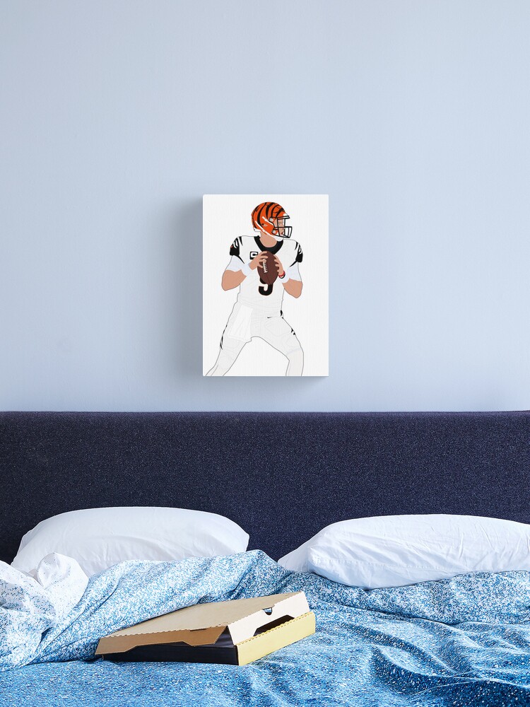 NEW Rare NFL Art Print: Joe Burrow Cincinnati Bengals White -   UK