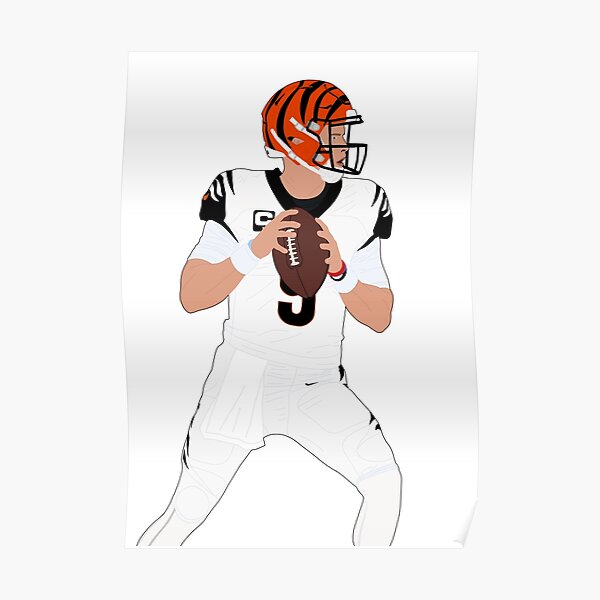 Joe Burrow Bengals White Poster for Sale by ryanclark12