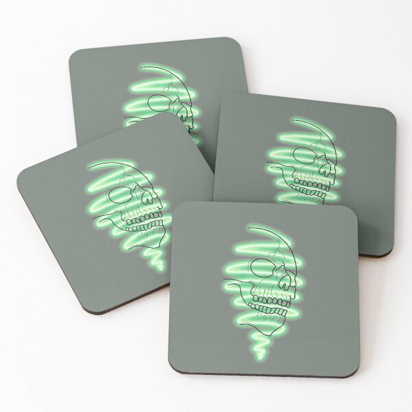 Item preview, Green neon skull designed and sold by BV-creas.