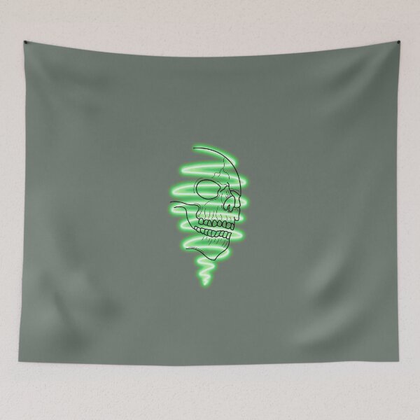 Item preview, Green neon skull designed and sold by BV-creas.
