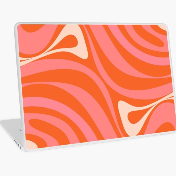 Item preview, New Groove Retro Swirl Abstrait Rose Orange Crème designed and sold by kierkegaard.