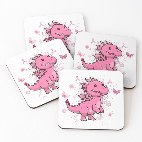 Item preview, I Wear Pink For My Nana Breast Cancer Awareness-cute pink dinosaur & butterflies  designed and sold by Looks-great.