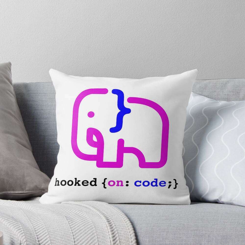 Item preview, Throw Pillow designed and sold by hookedoncode.