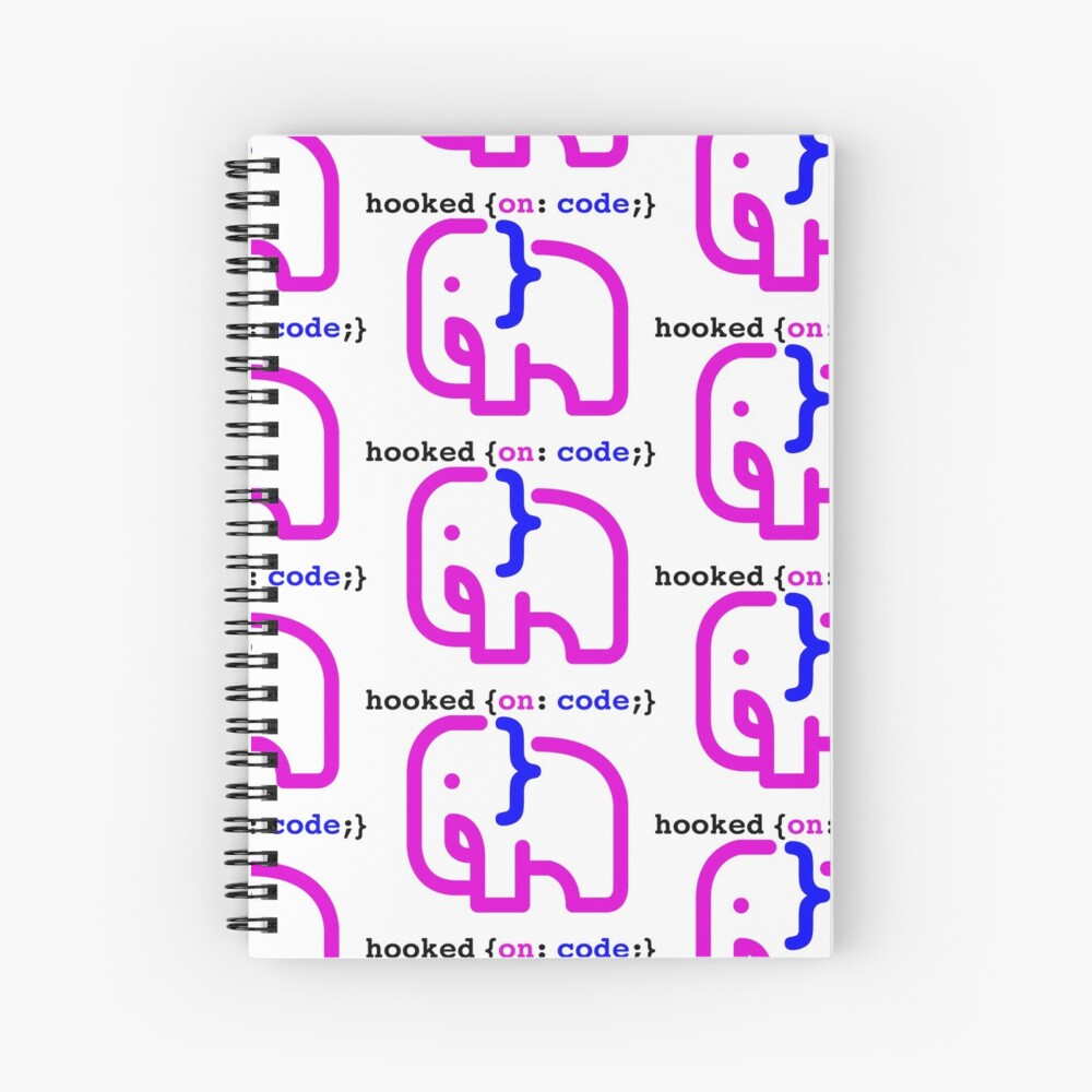 Item preview, Spiral Notebook designed and sold by hookedoncode.