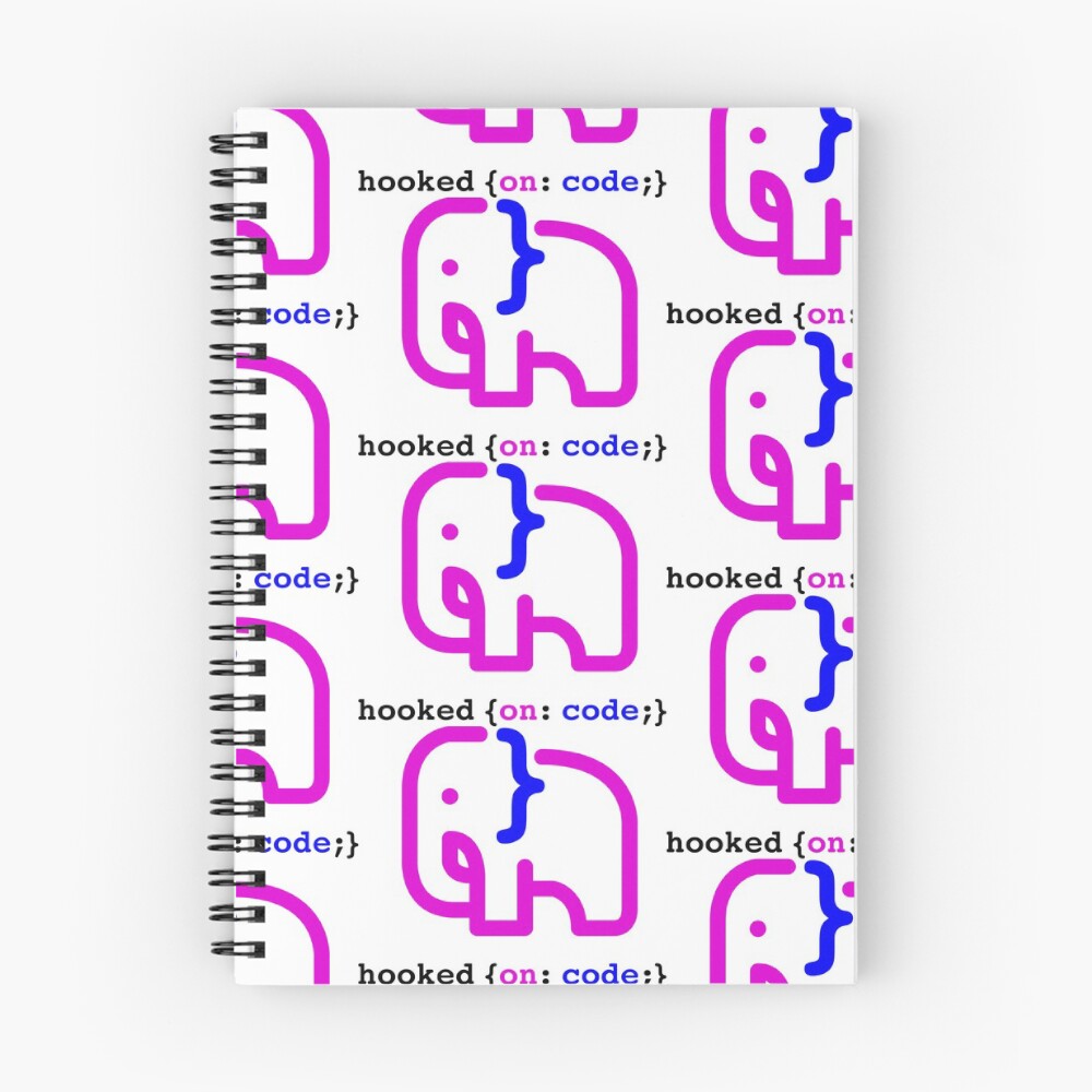Item preview, Spiral Notebook designed and sold by hookedoncode.