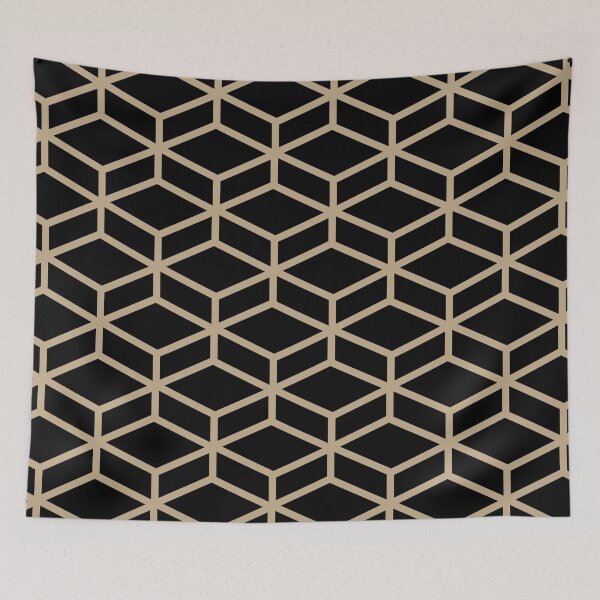 Aperçu de l'œuvre Black and Tan Tessellation Line Pattern 8 Pairs HGTV 2022 Trending Color Whole Wheat HGSW2186 - Colour Trends - Hue - Shade créée et vendue par ColorOfTheYears.