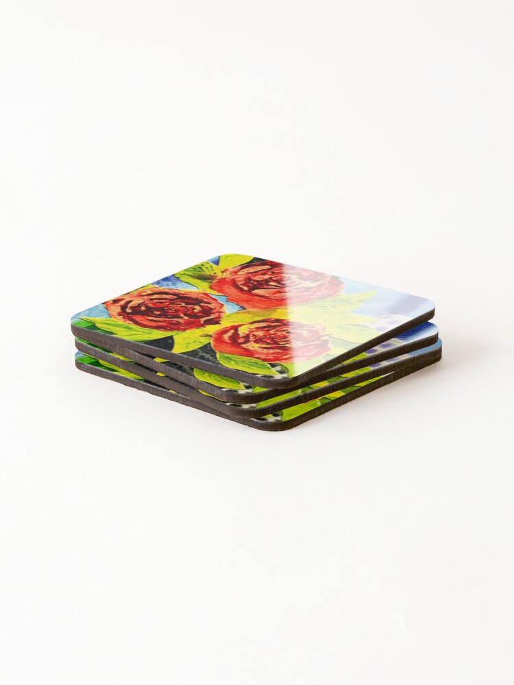 Thumbnail 4 of 5, Coasters (Set of 4), Three Roses designed and sold by DWerle.