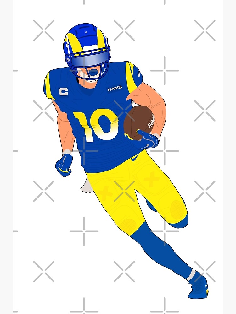 Cooper Kupp Football Paper Poster Rams 3 - Cooper Kupp - Magnet