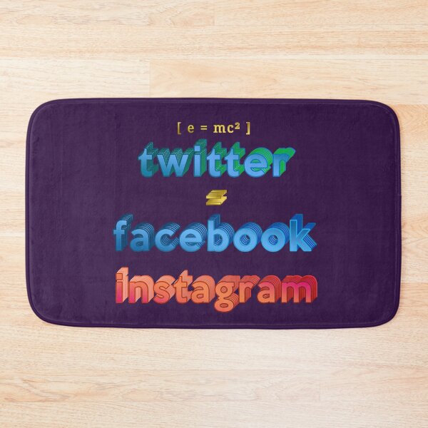 Item preview, E=MC² - Twitter = Facebook n' Instagram designed and sold by VkScript.