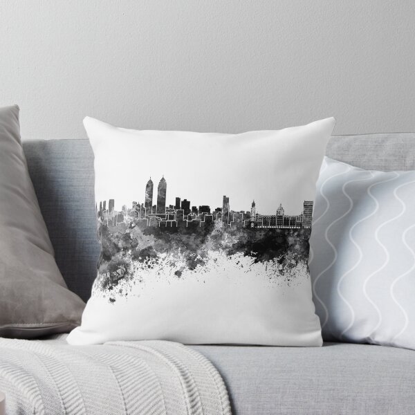 Item preview, Mumbai skyline in black watercolor background designed and sold by paulrommer.