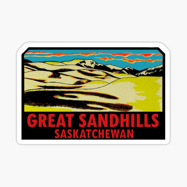 Item preview, Great Sandhills Saskatchewan Vintage Travel Decal designed and sold by hilda74.