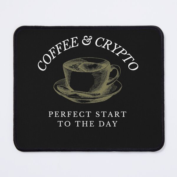 Item preview, Coffee and Crypto Cryptocurrency Design designed and sold by Funny-Tees4U.
