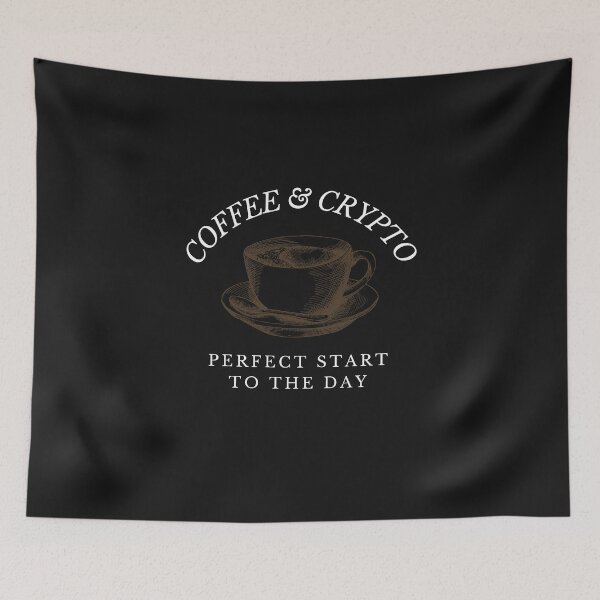 Item preview, Coffee and Crypto Cryptocurrency Design designed and sold by Funny-Tees4U.