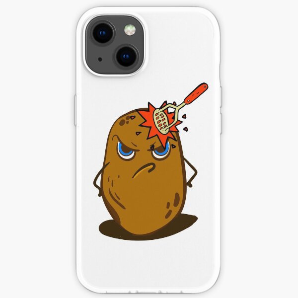 Angry Cute Spud Potato iPhone Soft Case