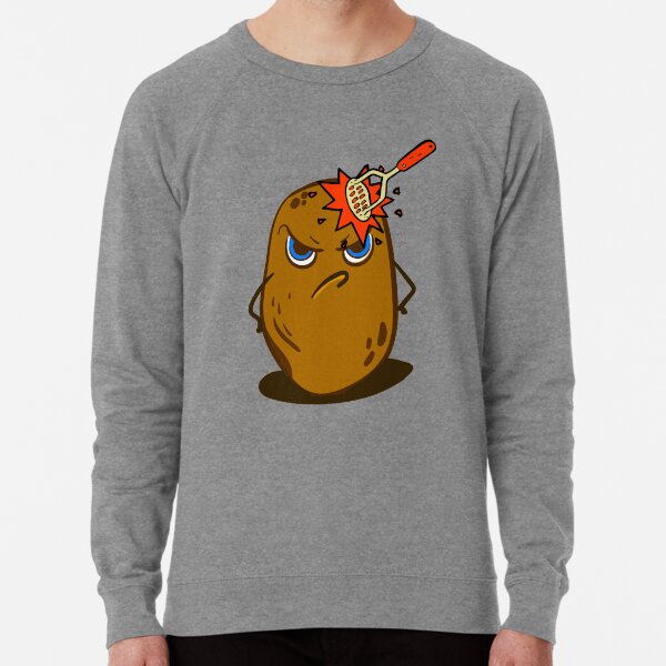 Angry Cute Spud Potato Lightweight Sweatshirt