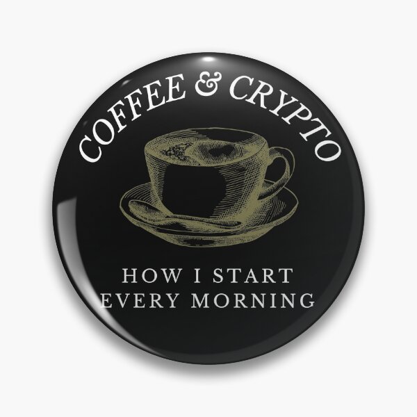 Item preview, Coffee and Crypto Cryptocurrency Design designed and sold by Funny-Tees4U.