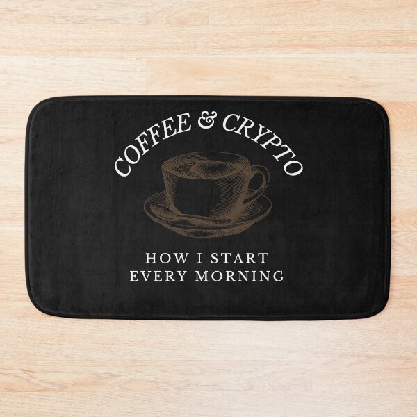 Item preview, Coffee and Crypto Cryptocurrency Design designed and sold by Funny-Tees4U.