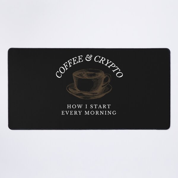Item preview, Coffee and Crypto Cryptocurrency Design designed and sold by Funny-Tees4U.