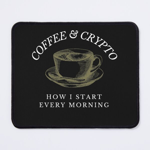 Item preview, Coffee and Crypto Cryptocurrency Design designed and sold by Funny-Tees4U.
