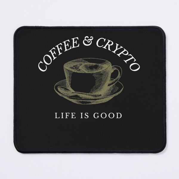 Item preview, Coffee and Crypto Cryptocurrency Design designed and sold by Funny-Tees4U.
