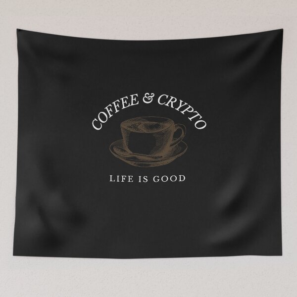 Item preview, Coffee and Crypto Cryptocurrency Design designed and sold by Funny-Tees4U.