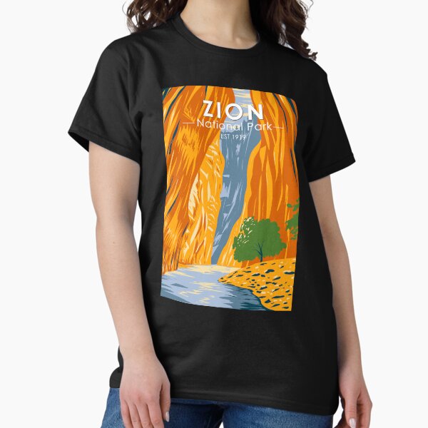 Vista previa del artículo con la obra «Parque Nacional Zion Utah The Narrows Vintage», diseñado y vendido por KrisSidDesigns.