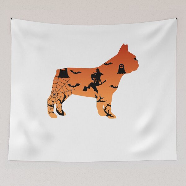 Item preview, French bulldog Dog Silhouette Halloween Witch Bats Gift designed and sold by alaechamlal.