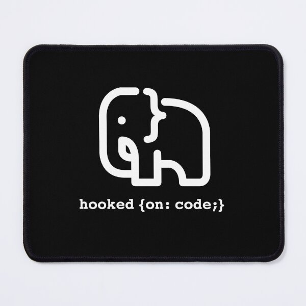 Hooked On Code Logo Mouse Pad