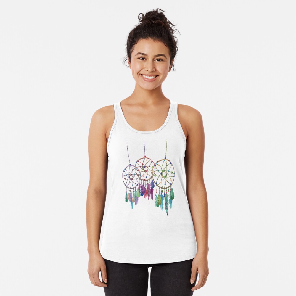 Vista previa del artículo con la obra «Camiseta con espalda nadadora», diseñado y vendido por weloveboho.
