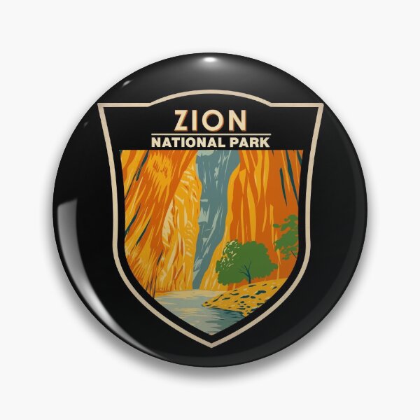 Item preview, Zion National Park Utah The Narrows Badge designed and sold by KrisSidDesigns.