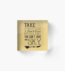 Firefly Theme song quote Acrylic Block
